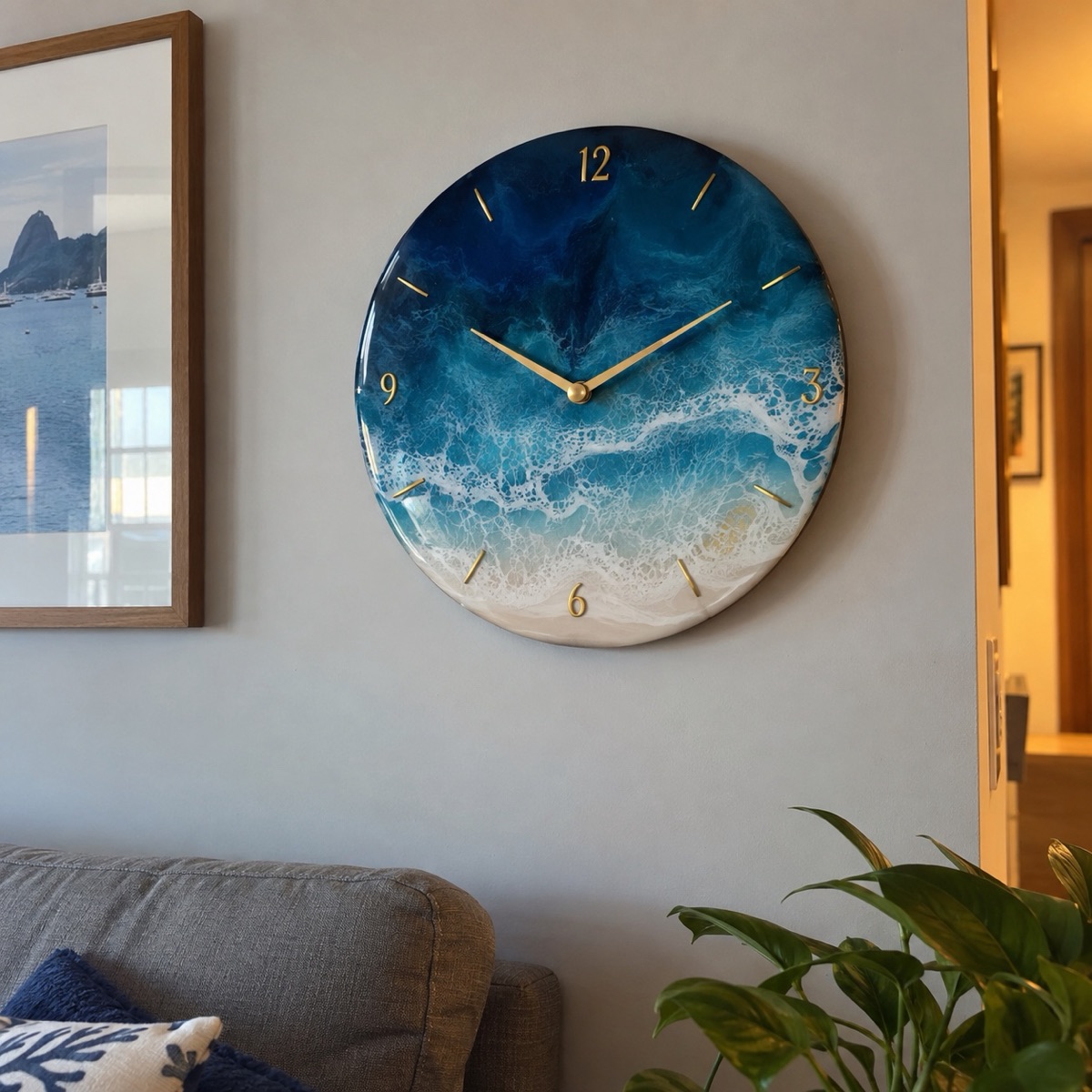 Resin wall clock